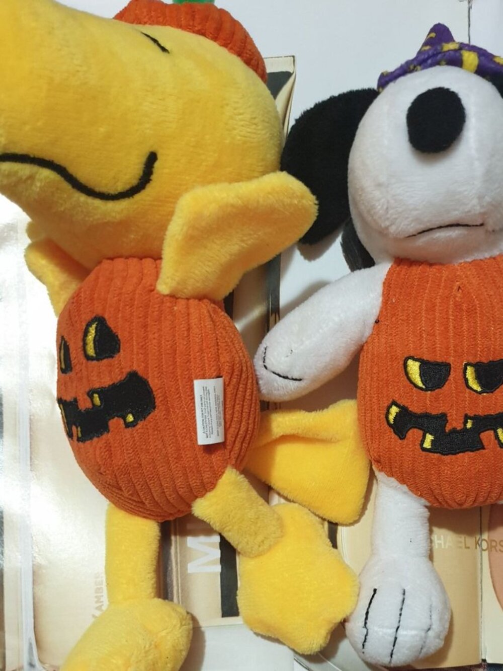 Snoopy Halloween Orange Pumpkin Witch Pet Dog Toys Bundle of 2 Gift